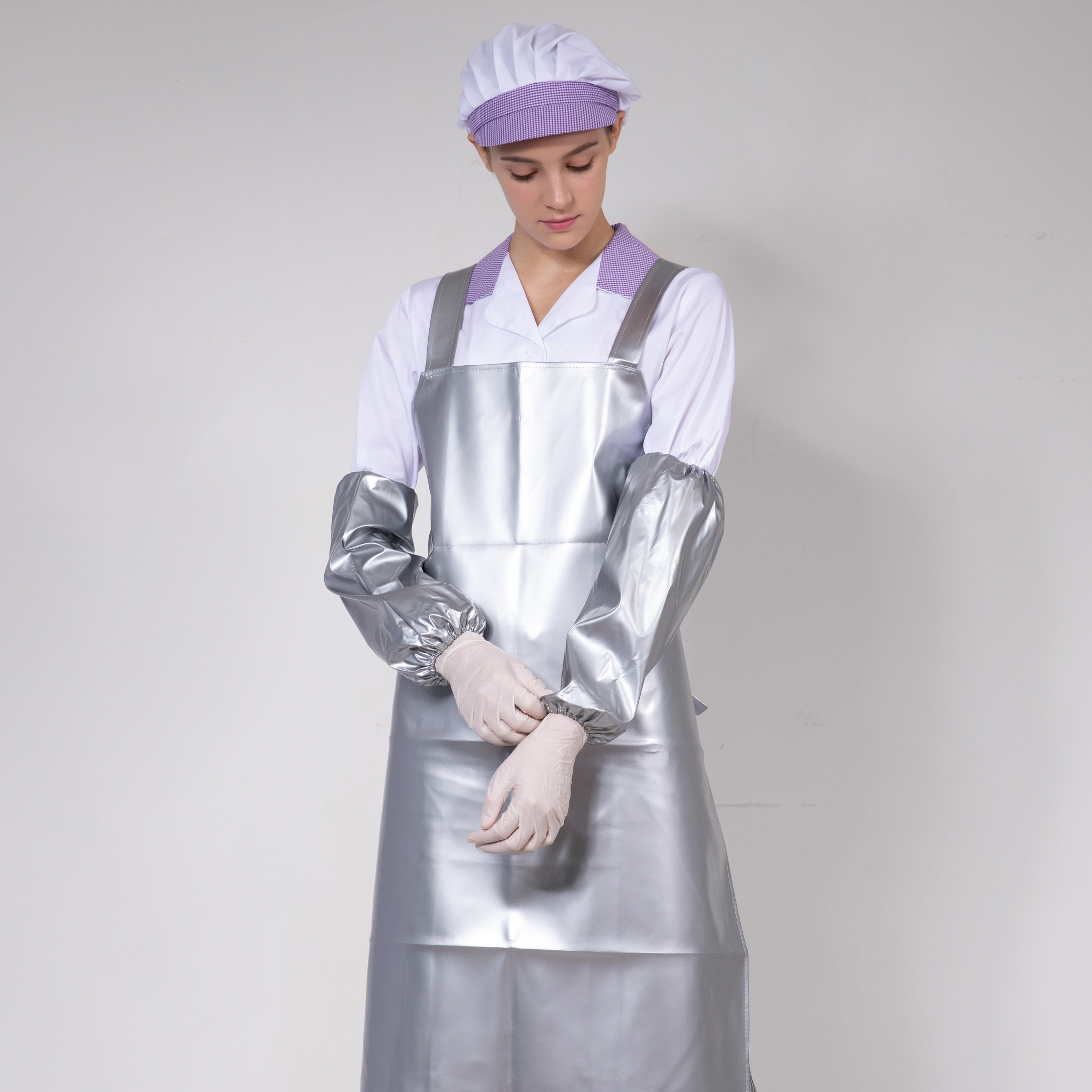 실버 양면방수 중형 H형 앞치마