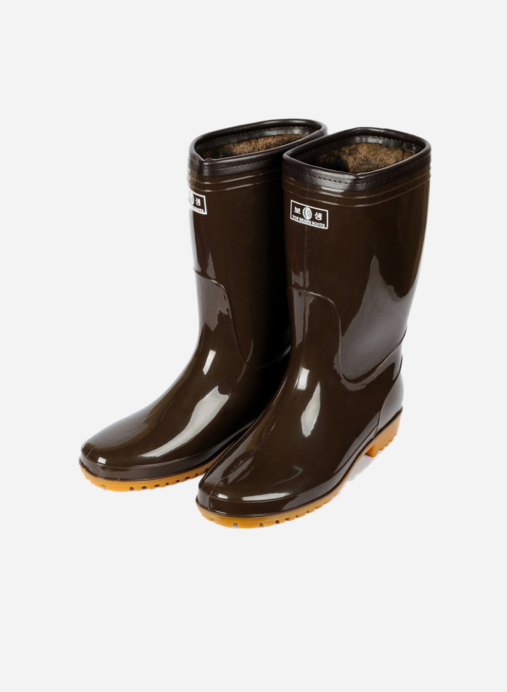 남성용 커피 방한 장화