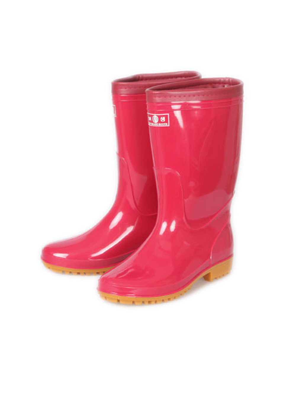 여성용 레드 방한 장화