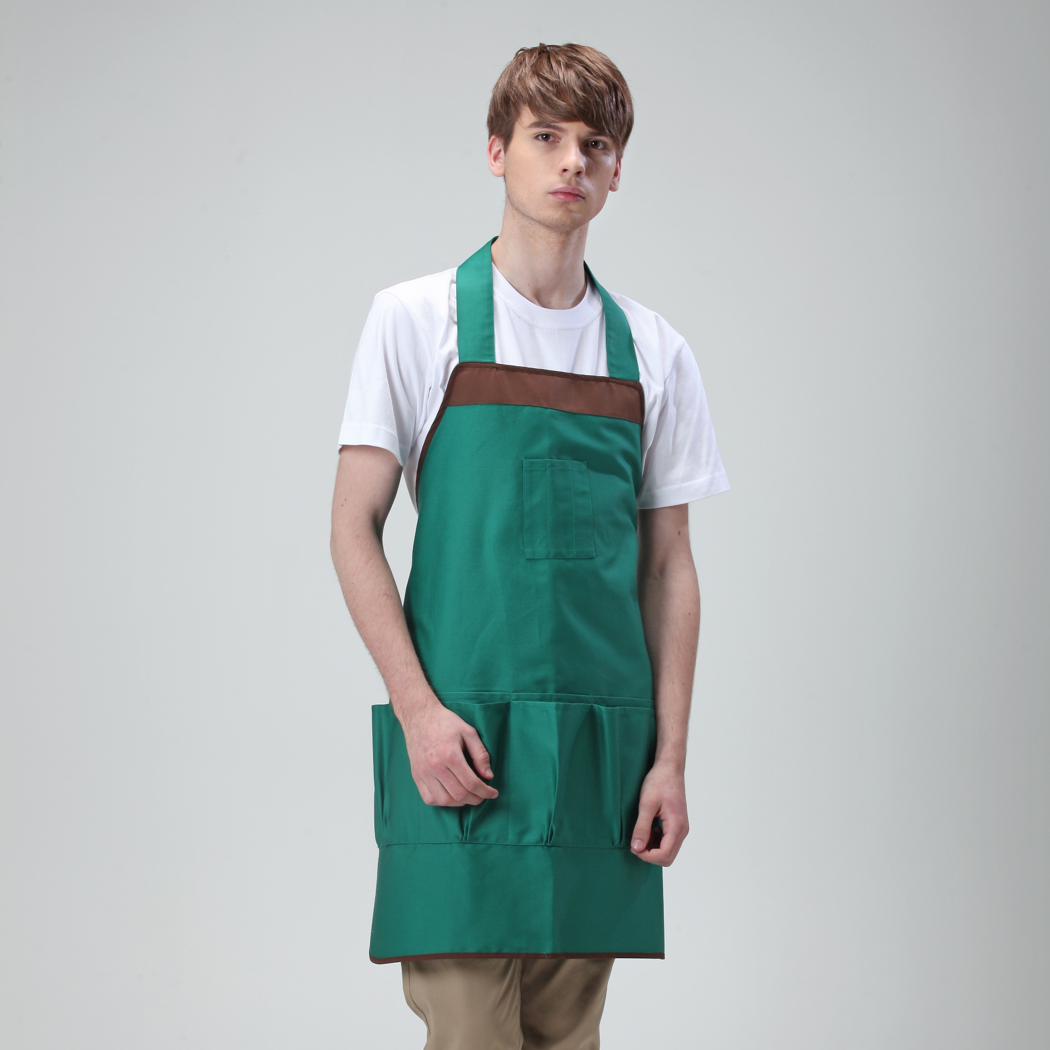 그린 포켓 목걸이 앞치마