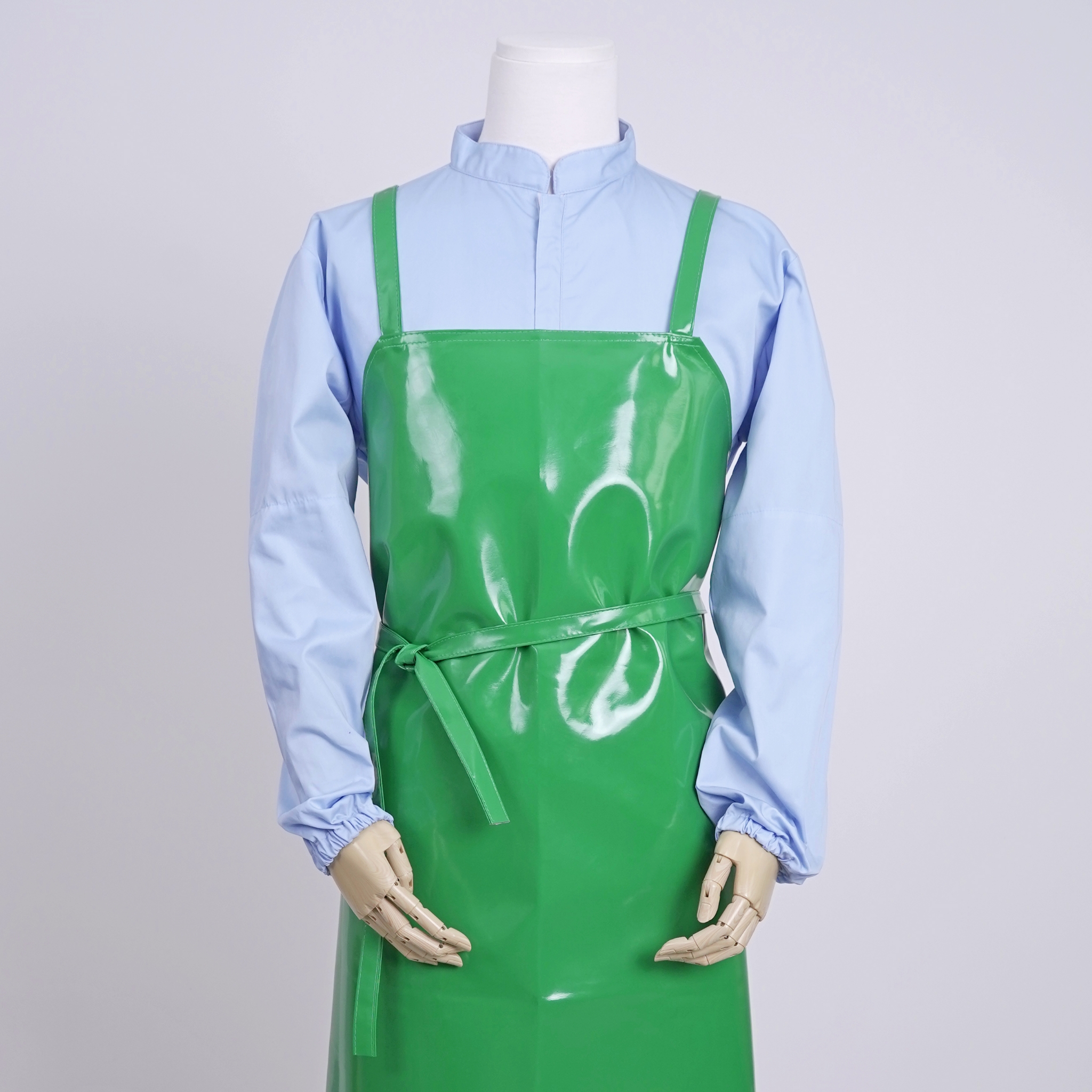그린 양면방수 얇은 끈 대형 H형 앞치마