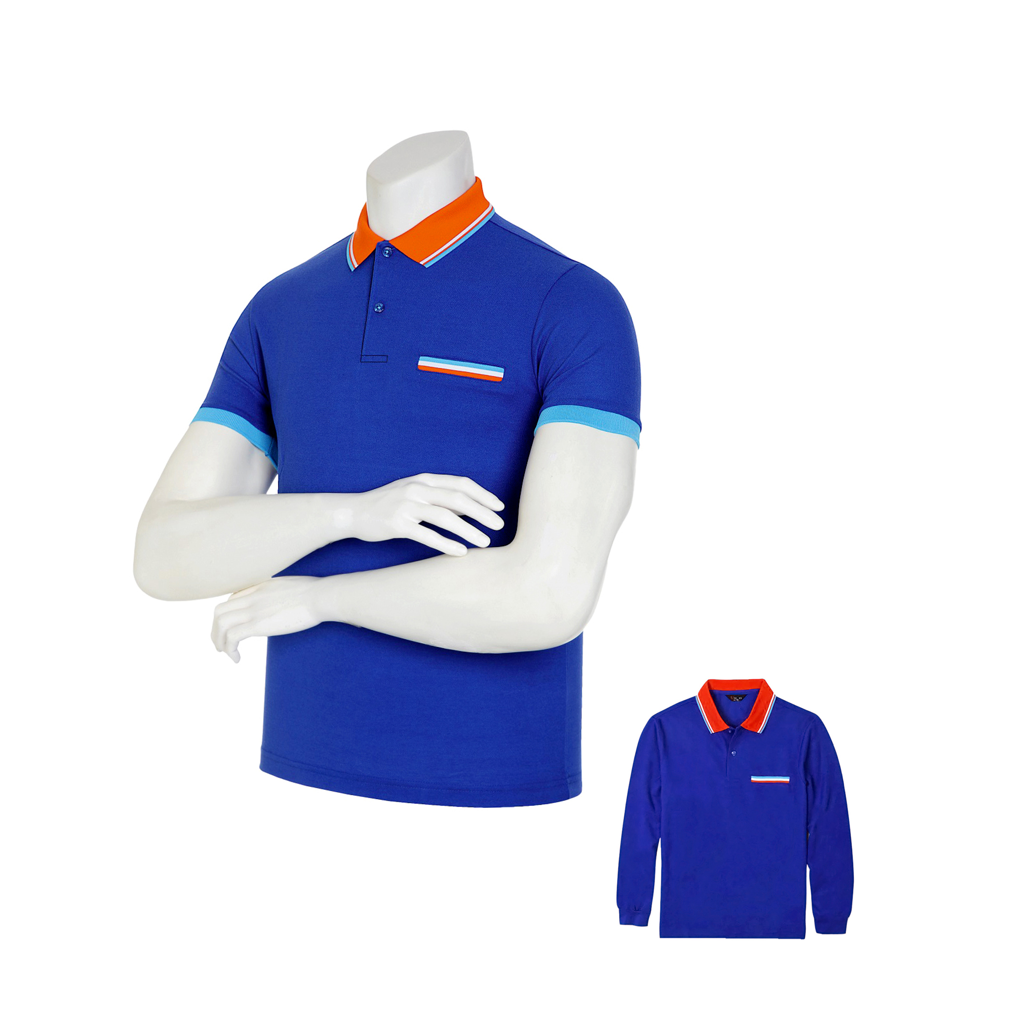 코발트 요꼬 배색 티셔츠 (반팔/긴팔)