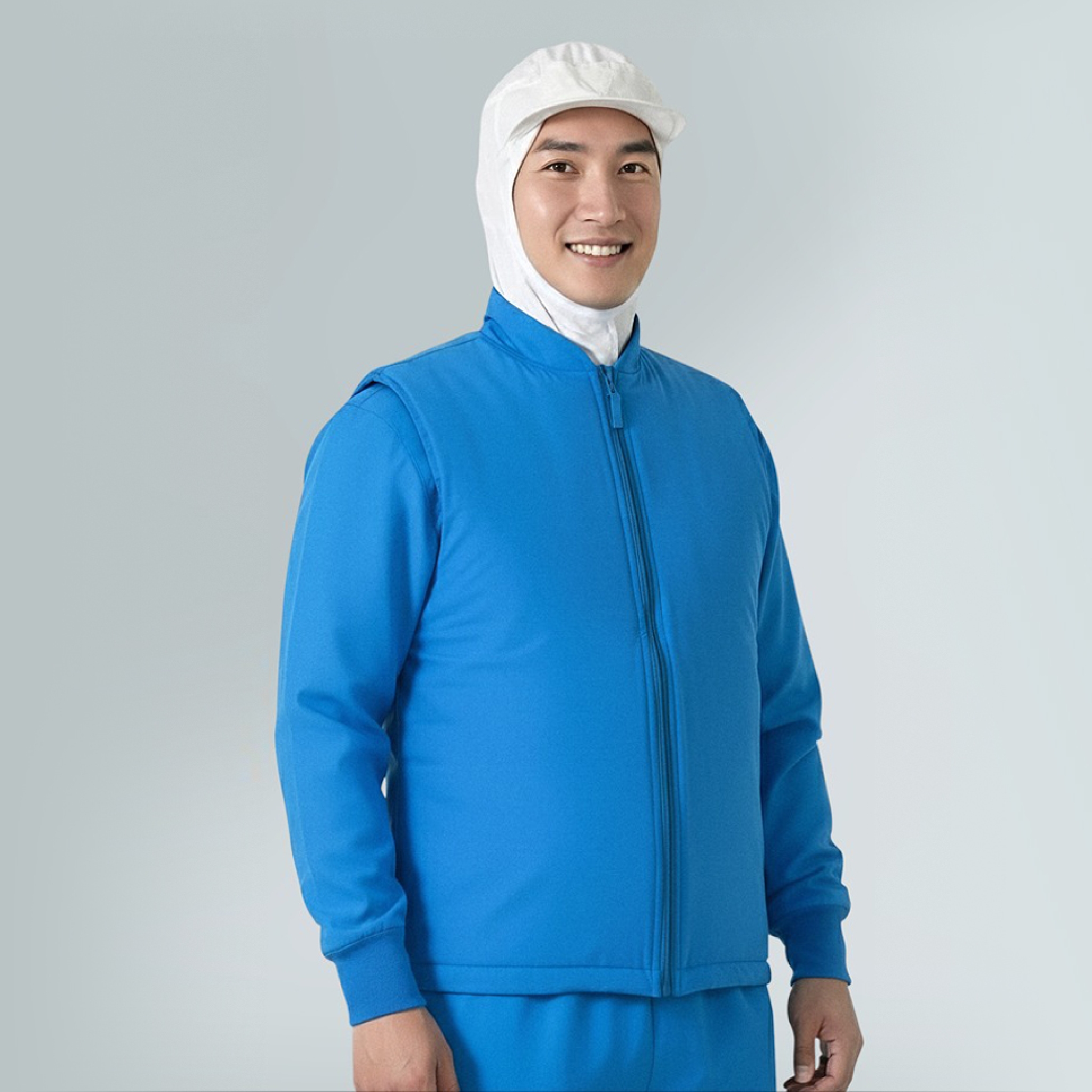 블루 스판 방항 위생 조끼