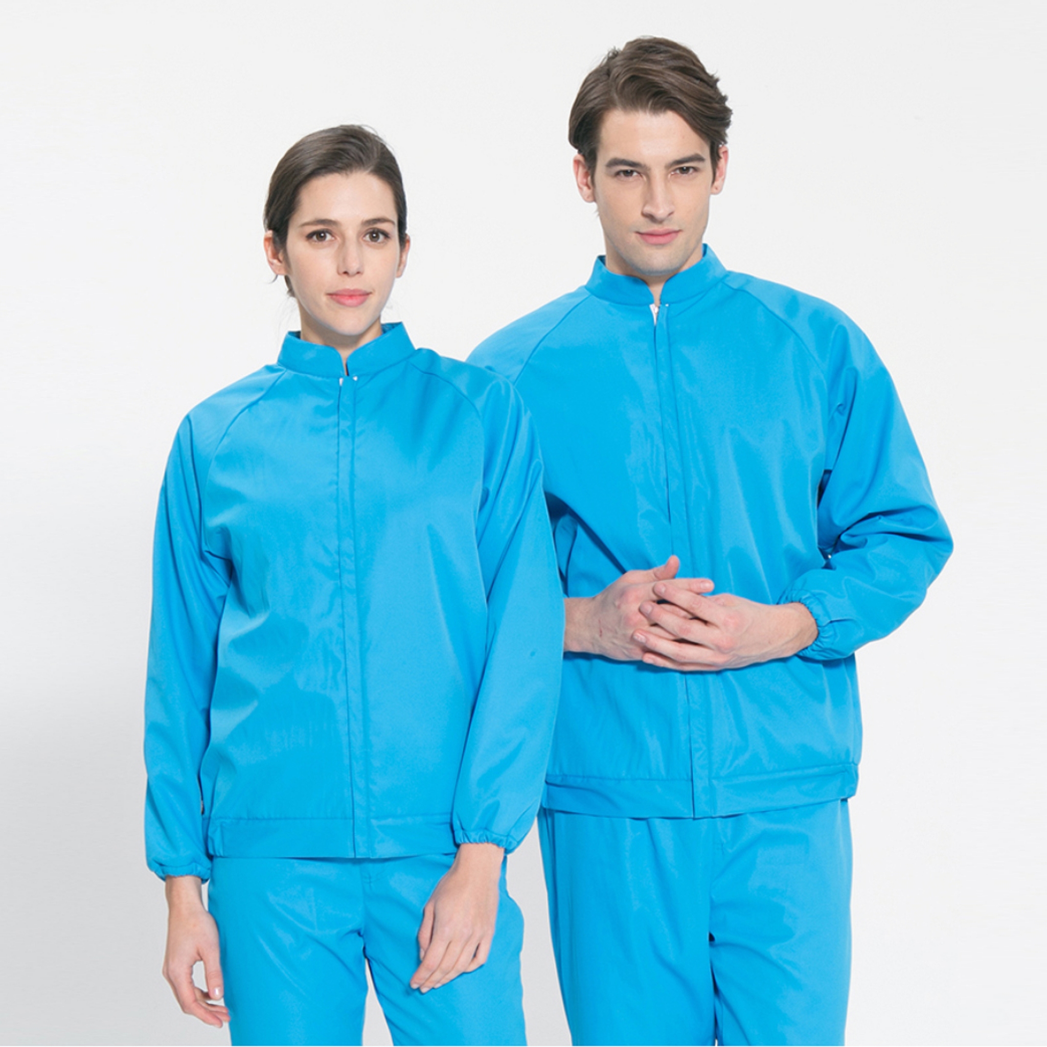 겨울용 블루 방한 위생 파카