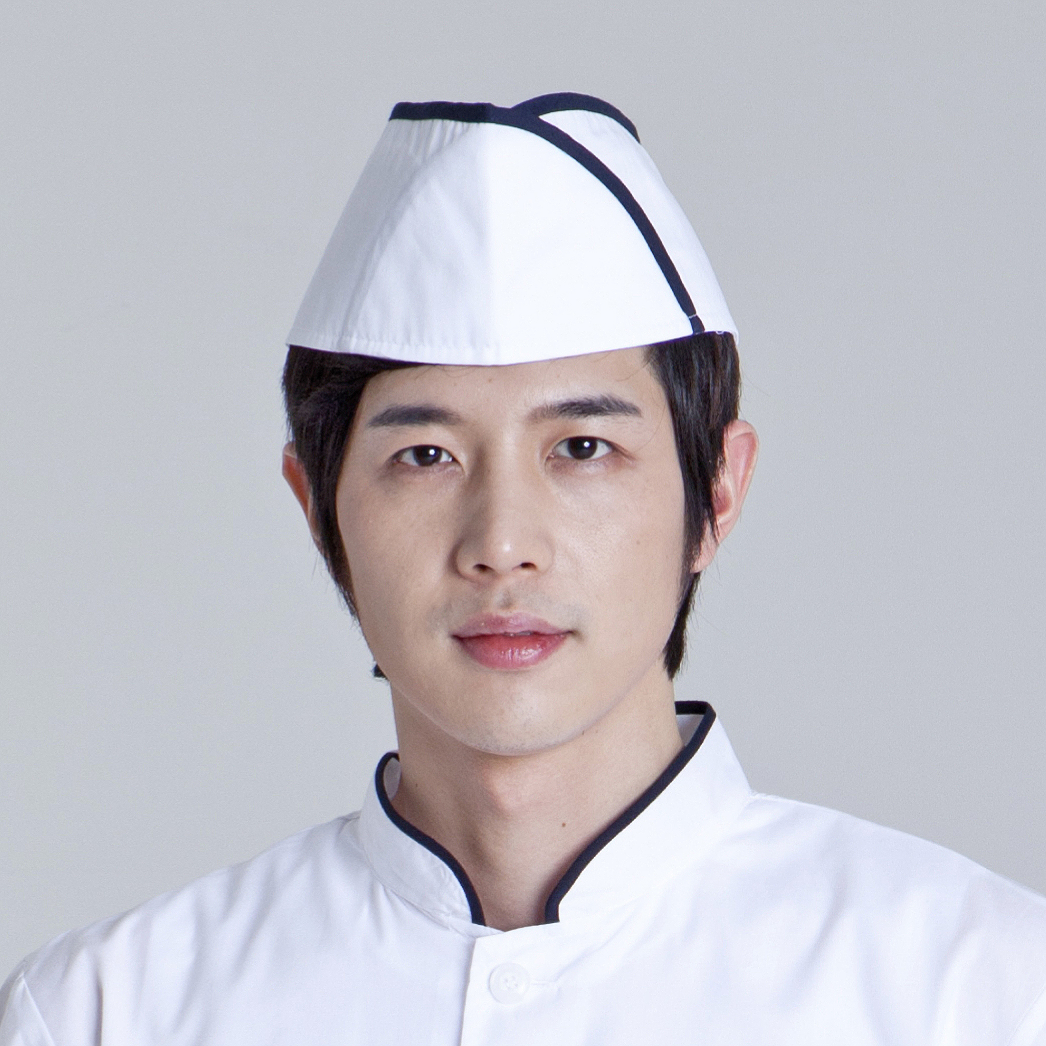 화이트 네이비 헬로 망사 모자