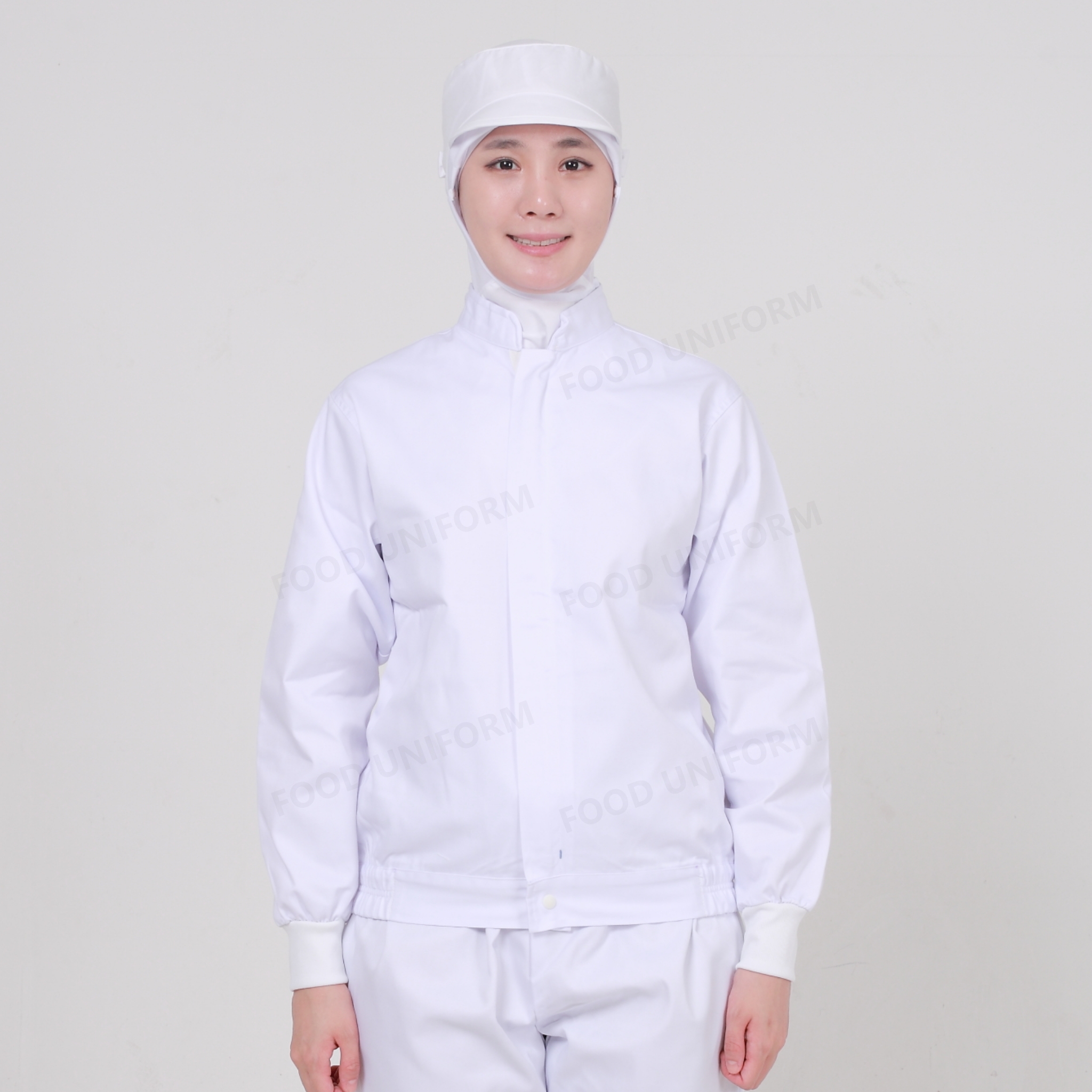 화이트 20수 HACCP 긴팔 위생복