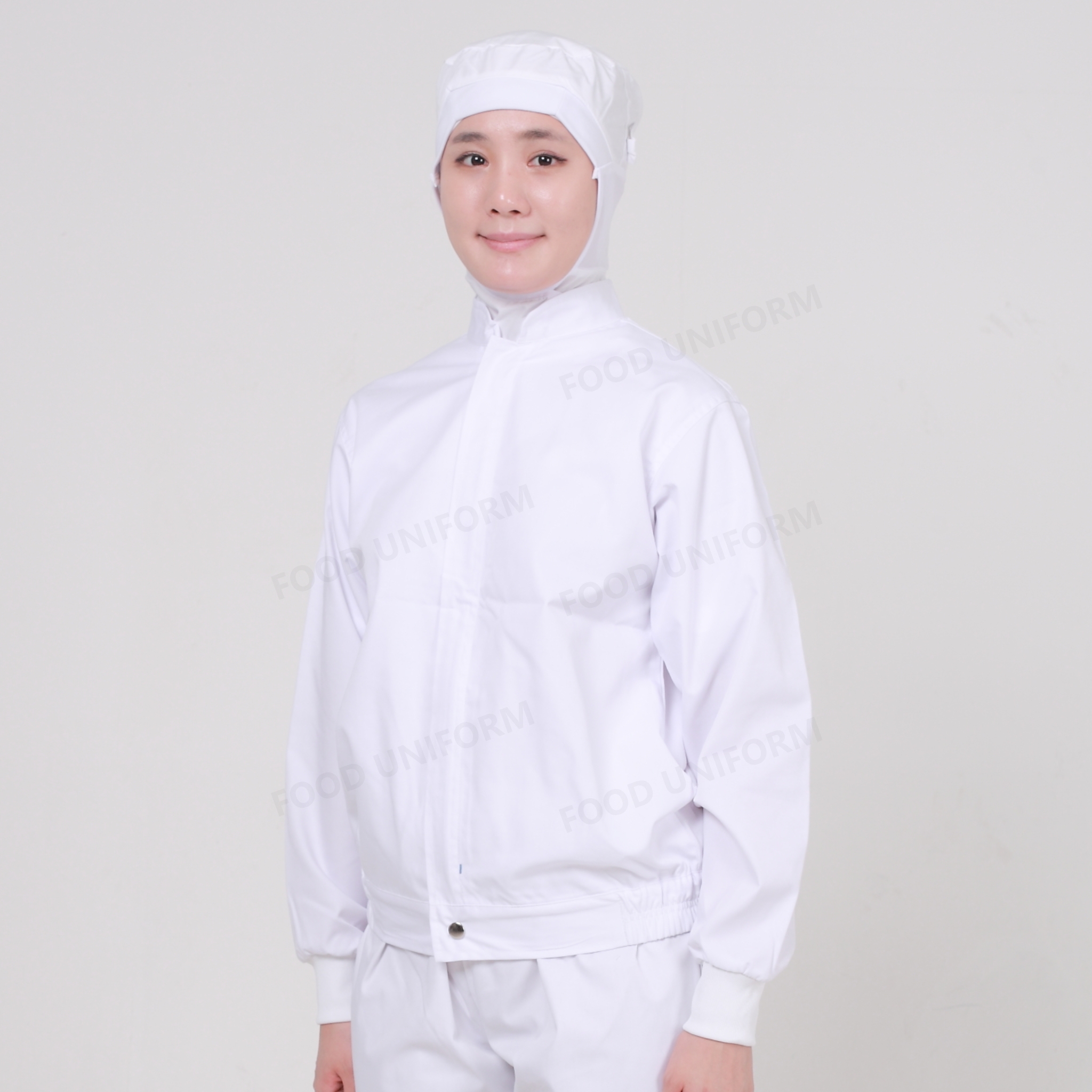 화이트 30수 HACCP 긴팔 위생복