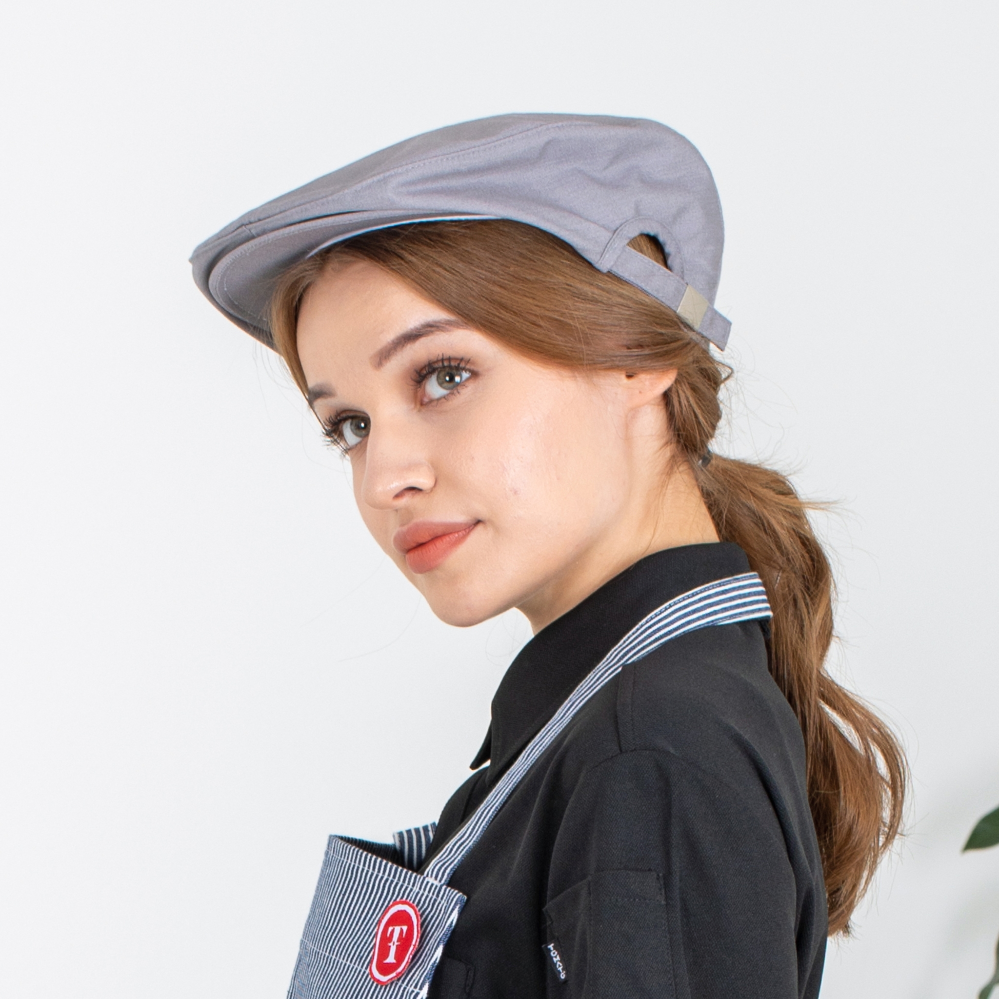 그레이 버클 헌팅캡