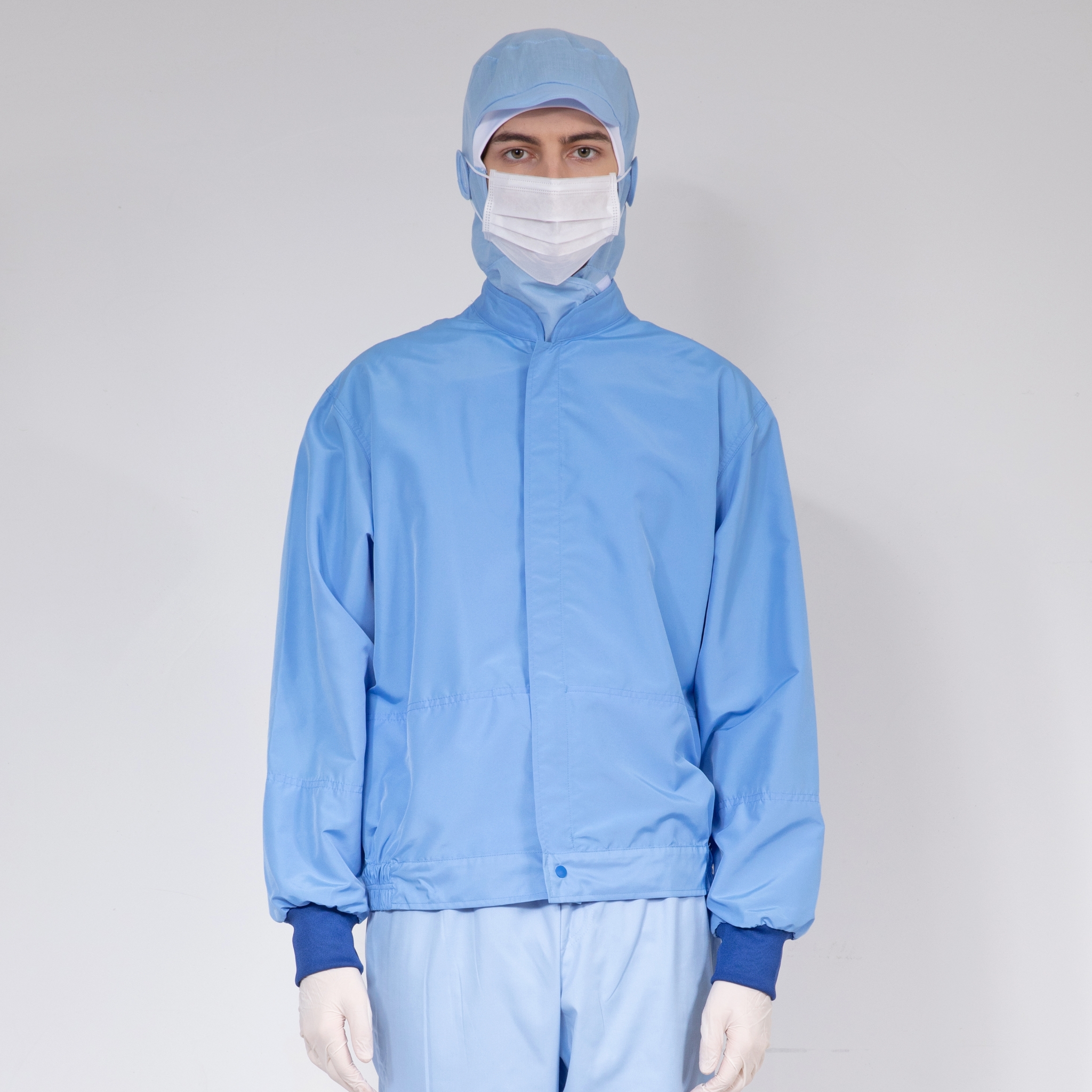 블루 HACCP 쿨 에버 체모방지 위생 점퍼