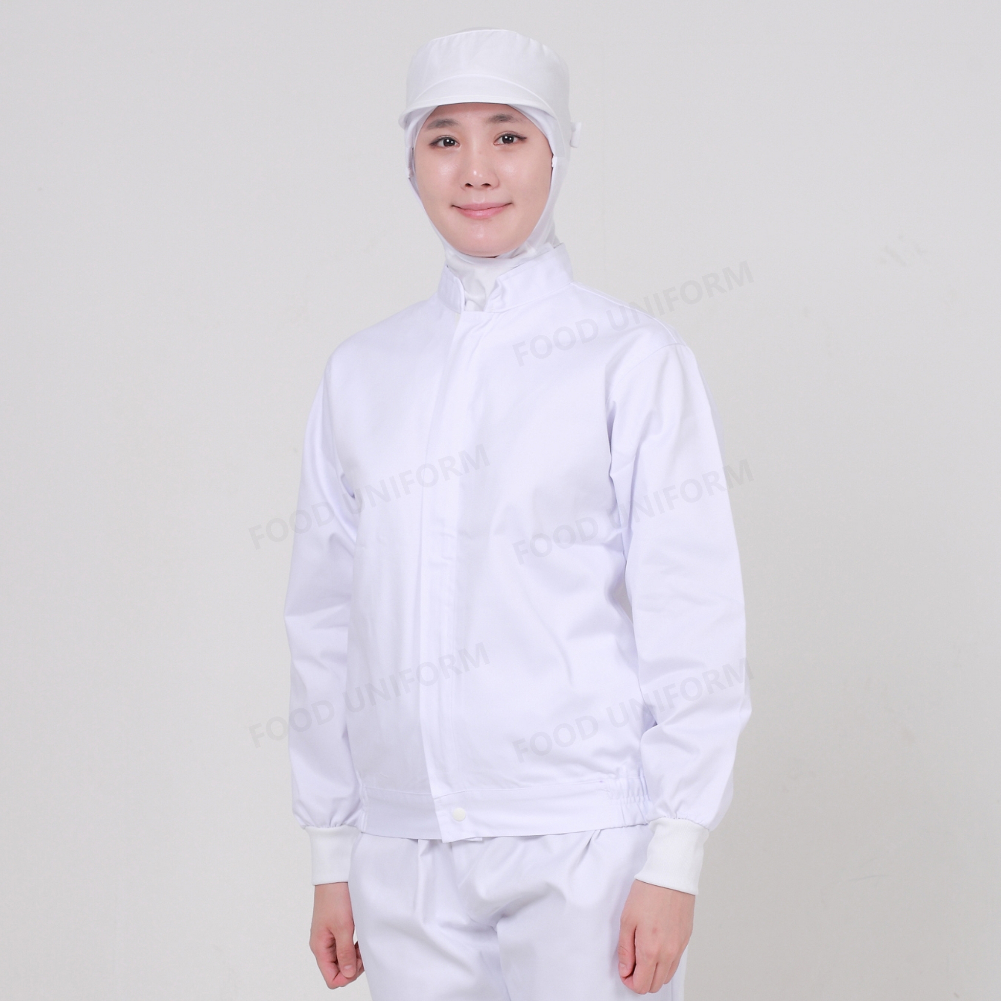 화이트 HACCP 쿨 에버 체모방지 위생 점퍼