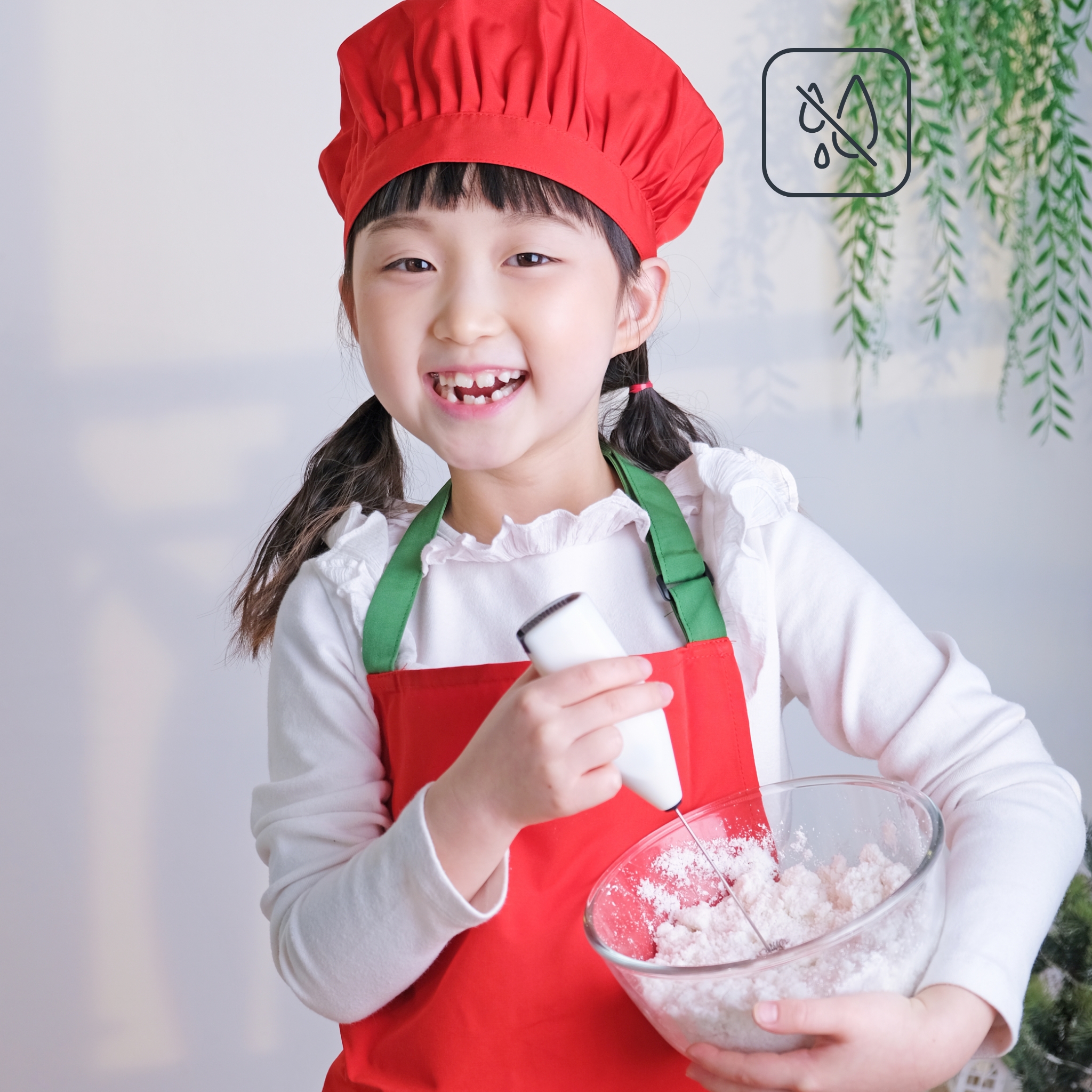 레드 티키타 어린이 발수 앞치마 세트