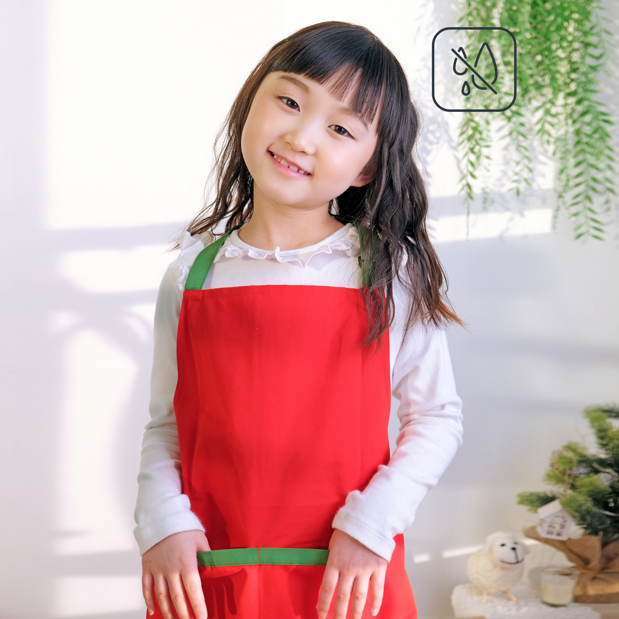 레드 티키타 어린이 발수 앞치마