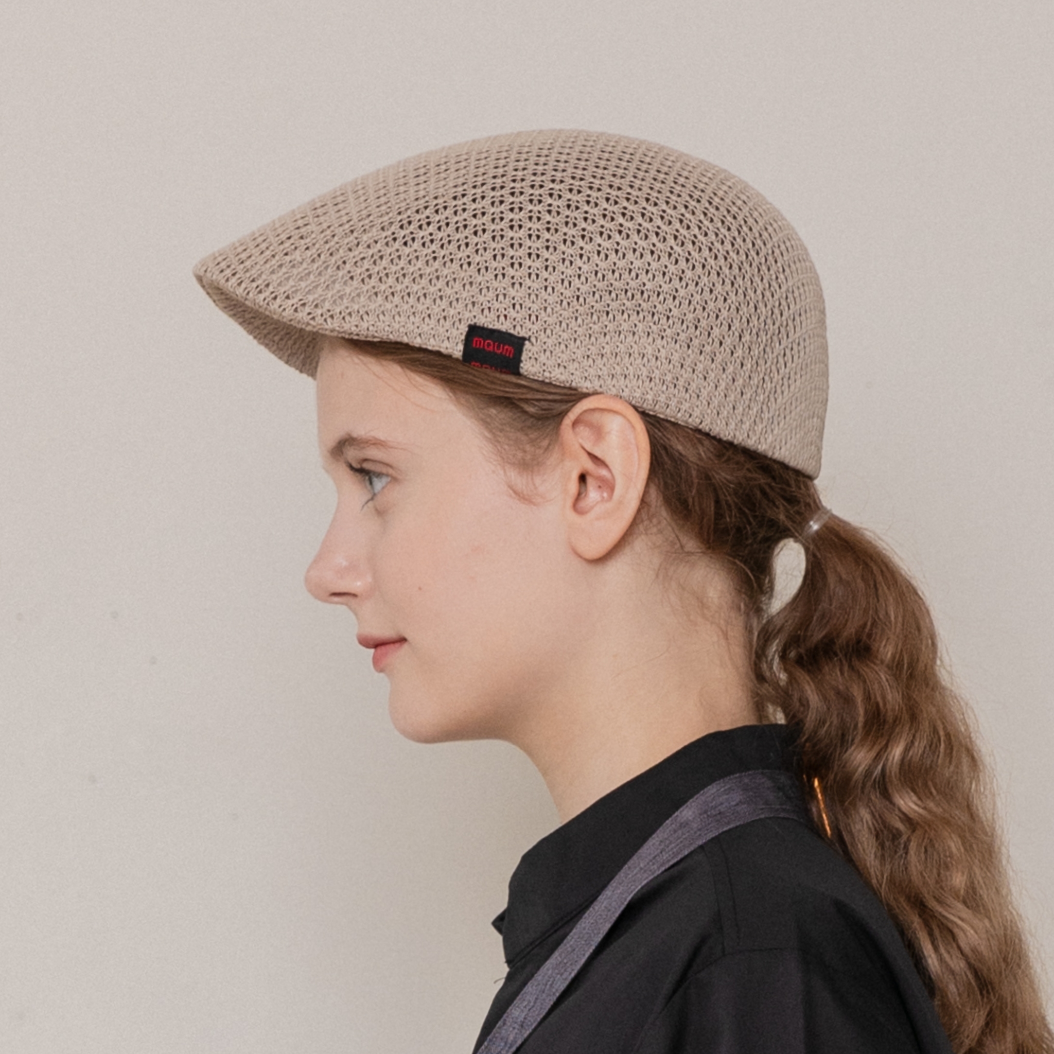 베이지 메쉬 헌팅캡