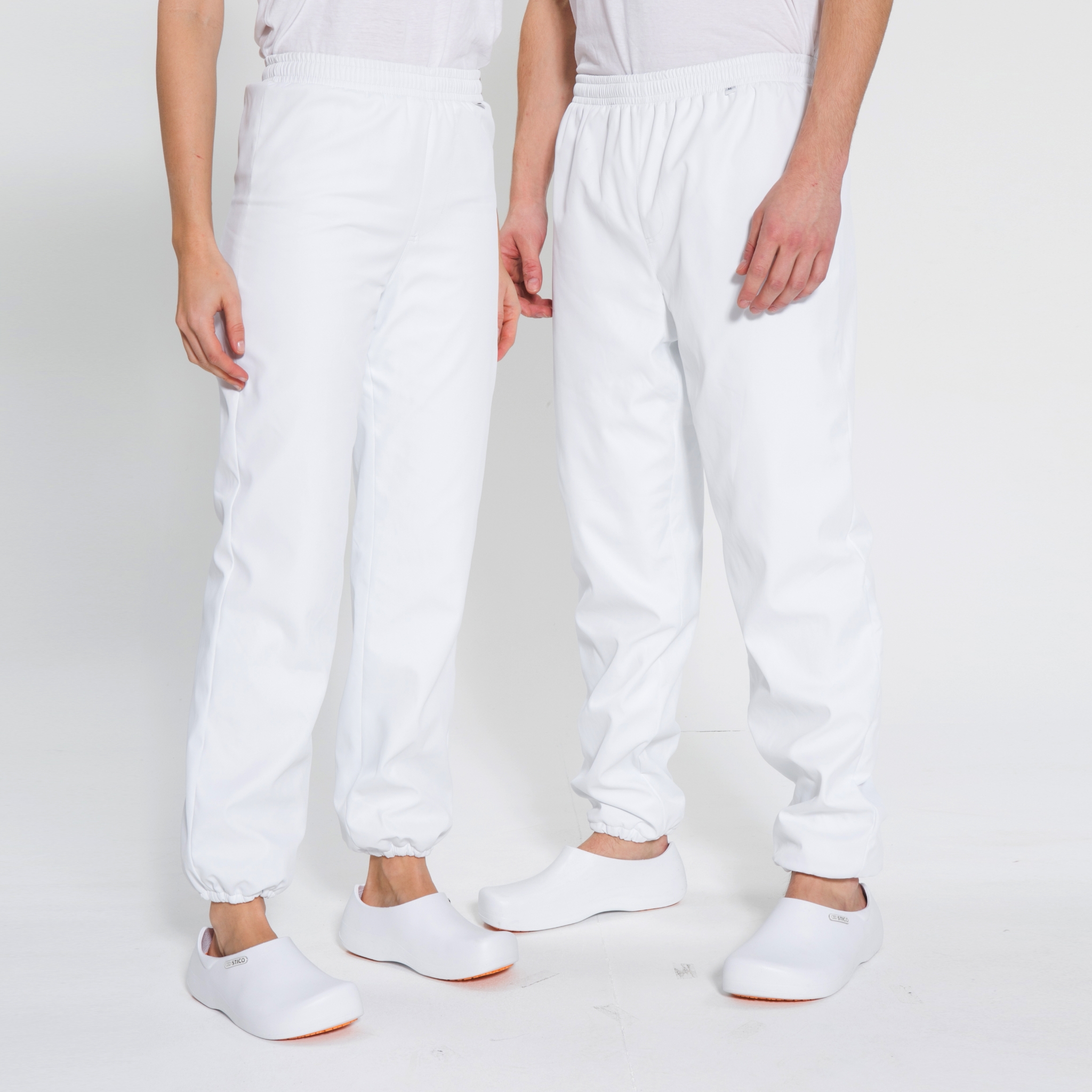 겨울용 화이트 방한 기모 위생바지