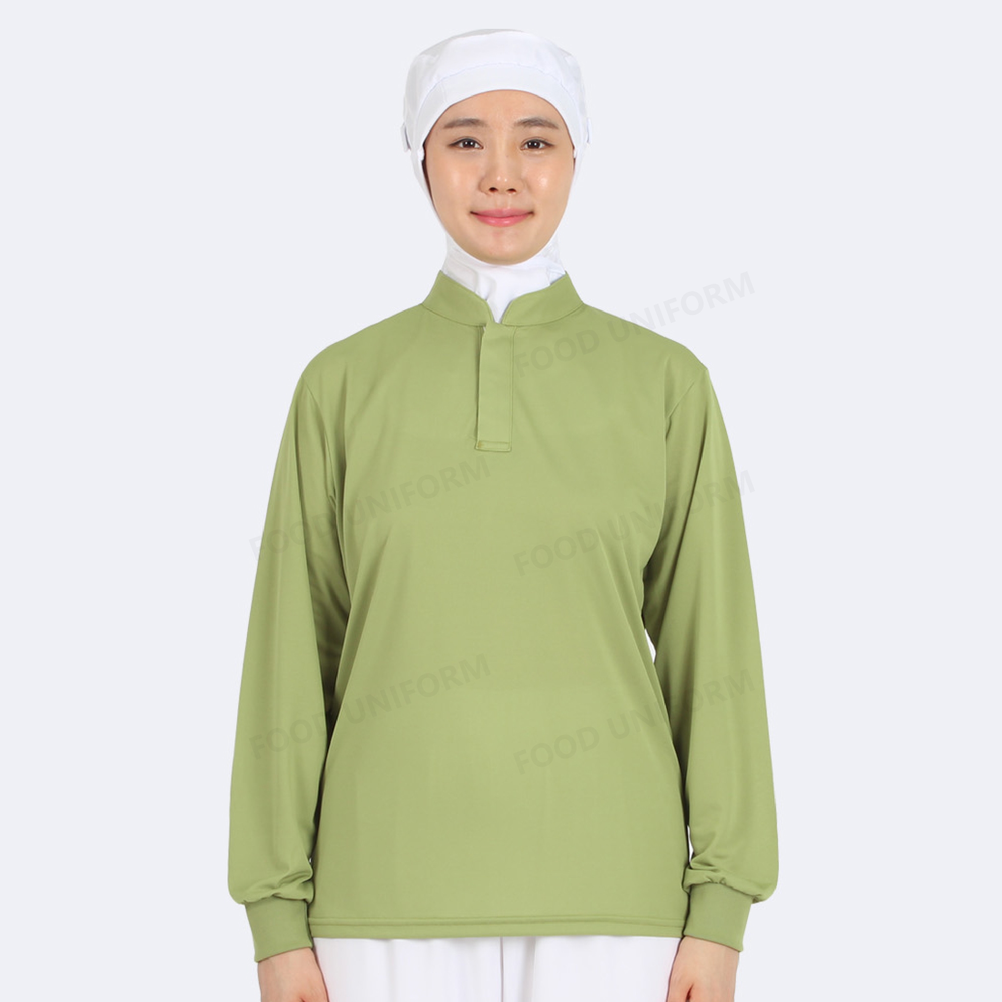 올리브 HACCP 긴팔 위생 티셔츠
