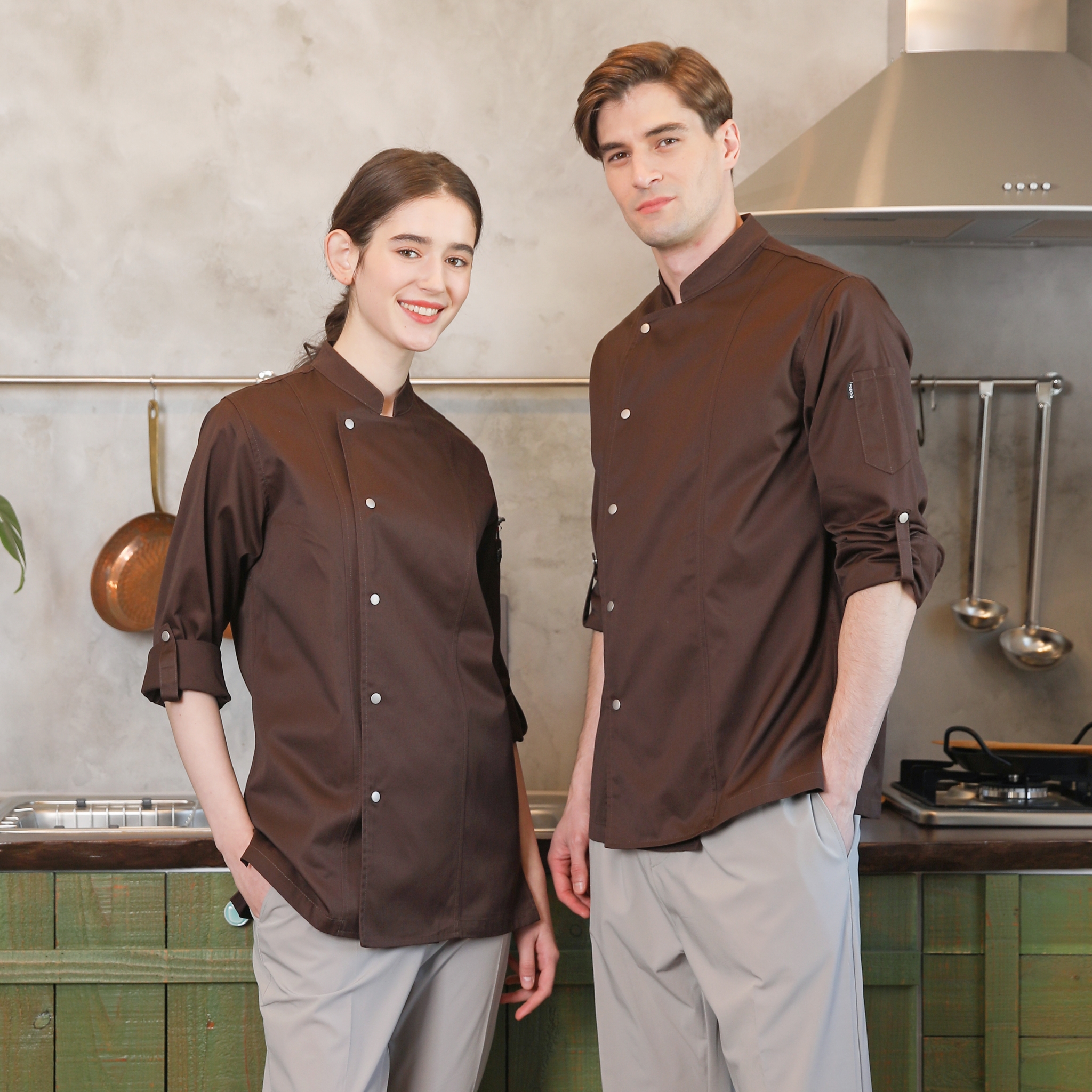 커피 오티모 롤 업 쉐프복