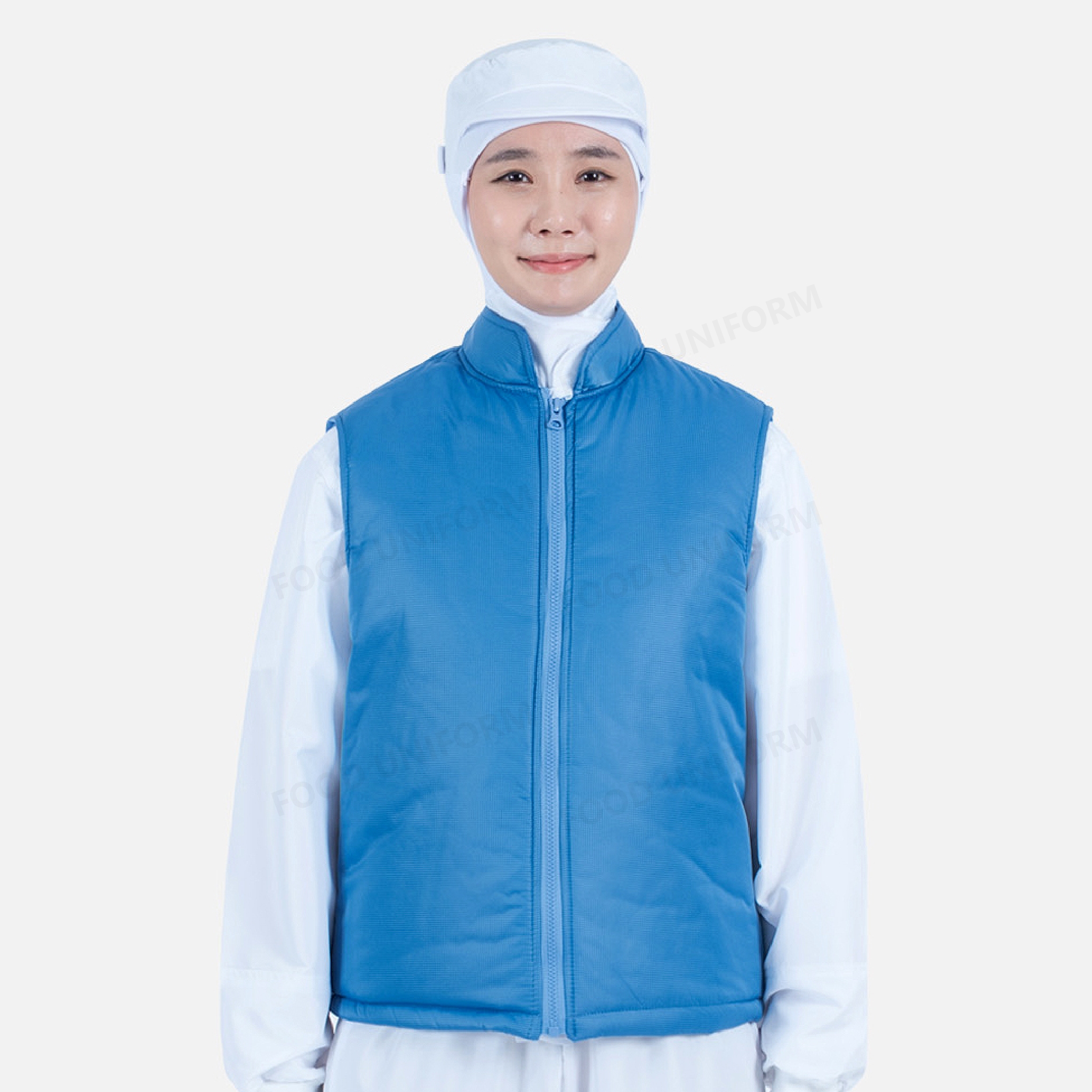 블루 HACCP 방한 6oz 패딩 조끼