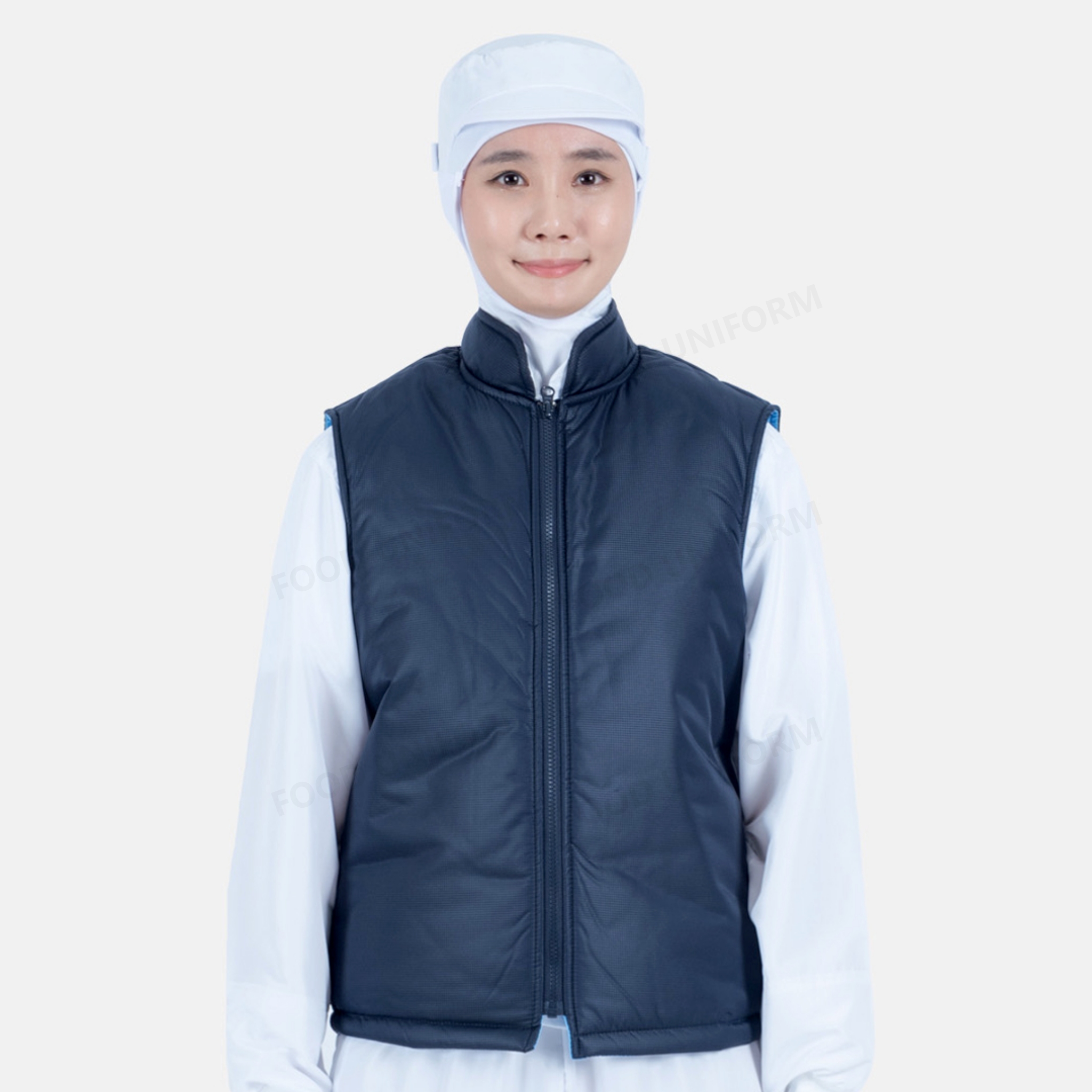 네이비 HACCP 방한 6oz 패딩 조끼
