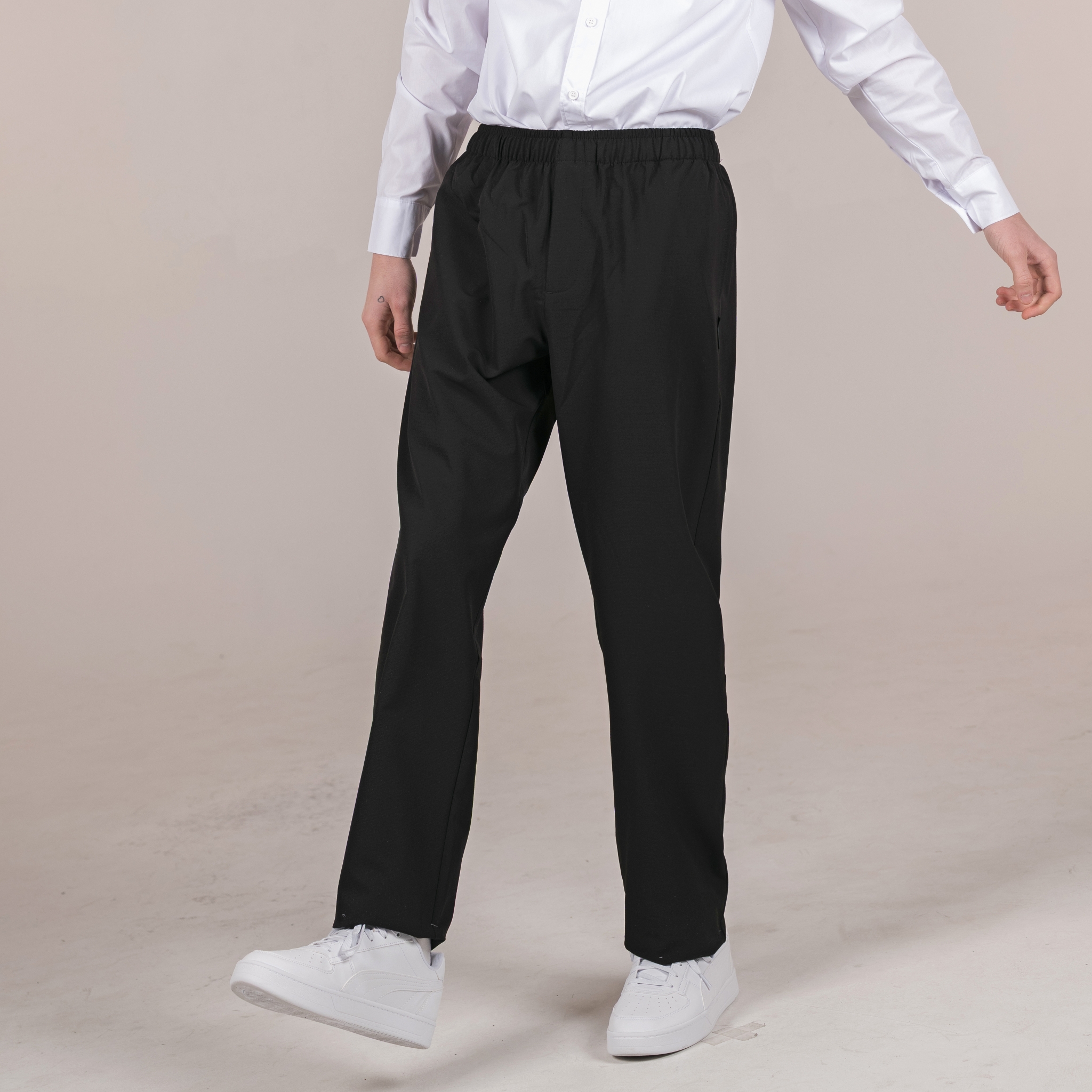 블랙 기능성 고무줄 바지(남성)