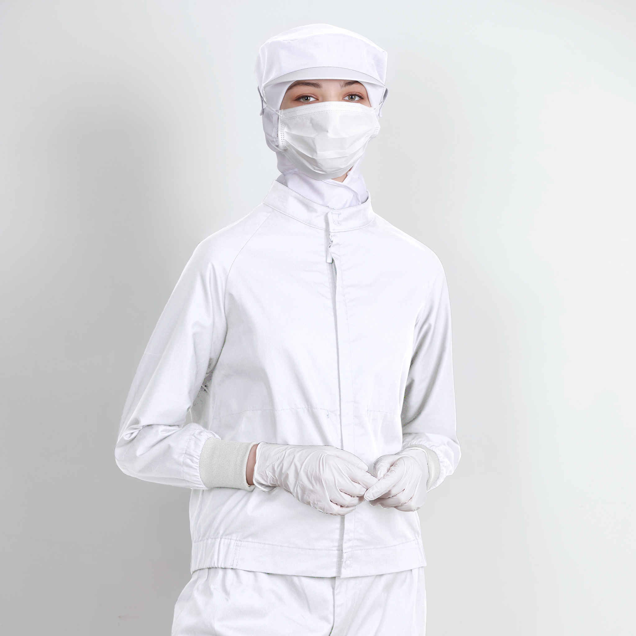 화이트 HACCP 체모방지 위생 점퍼
