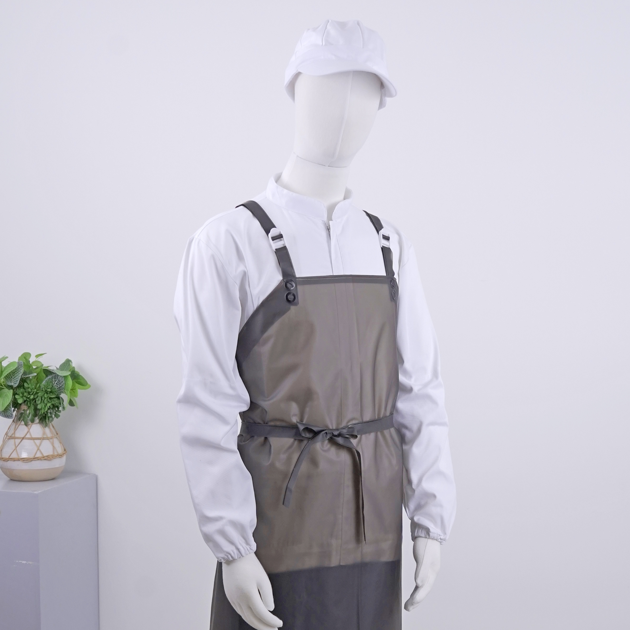 블랙 우레탄 방수 대형 쌍고리 H형 앞치마