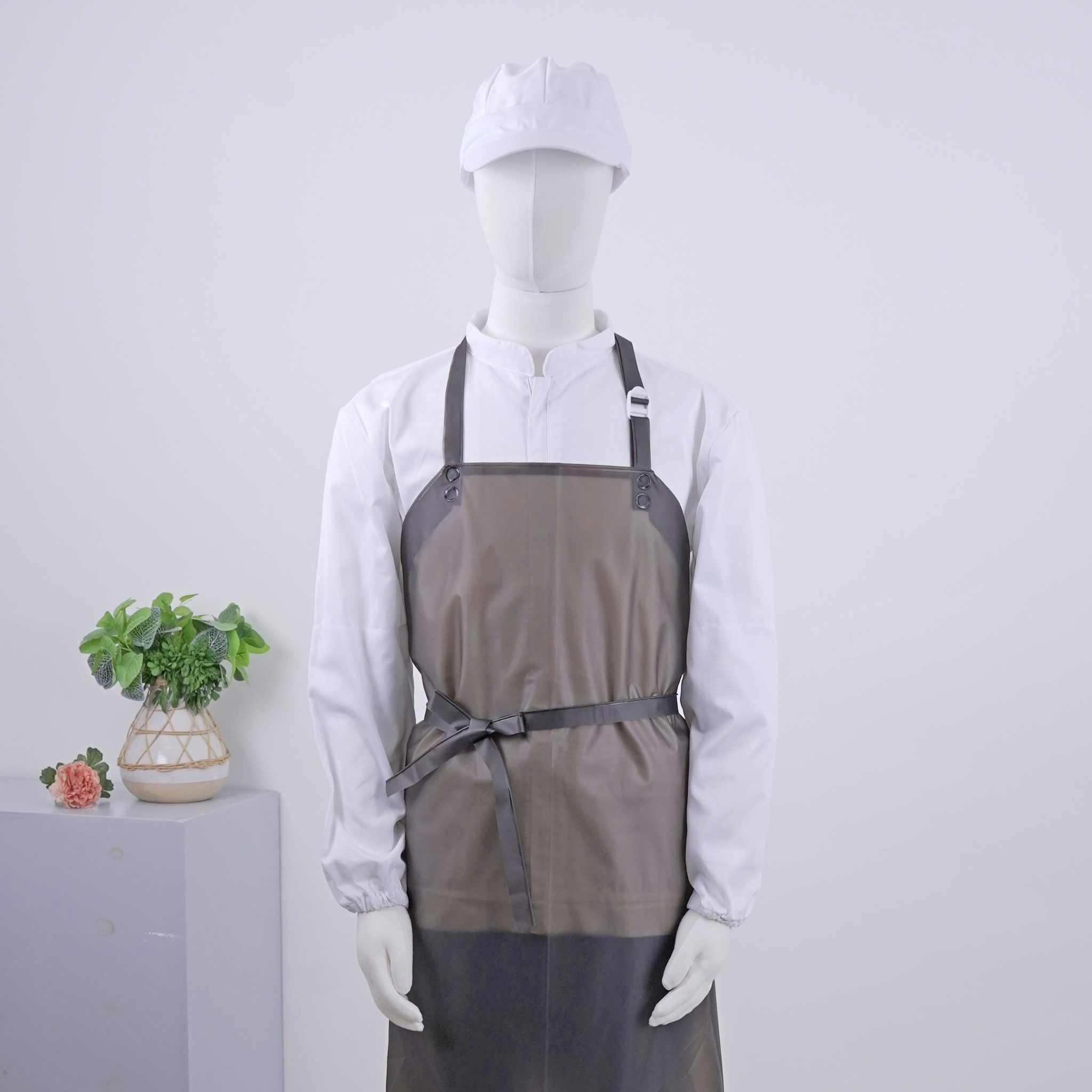 블랙 우레탄 방수 대형 목걸이 앞치마