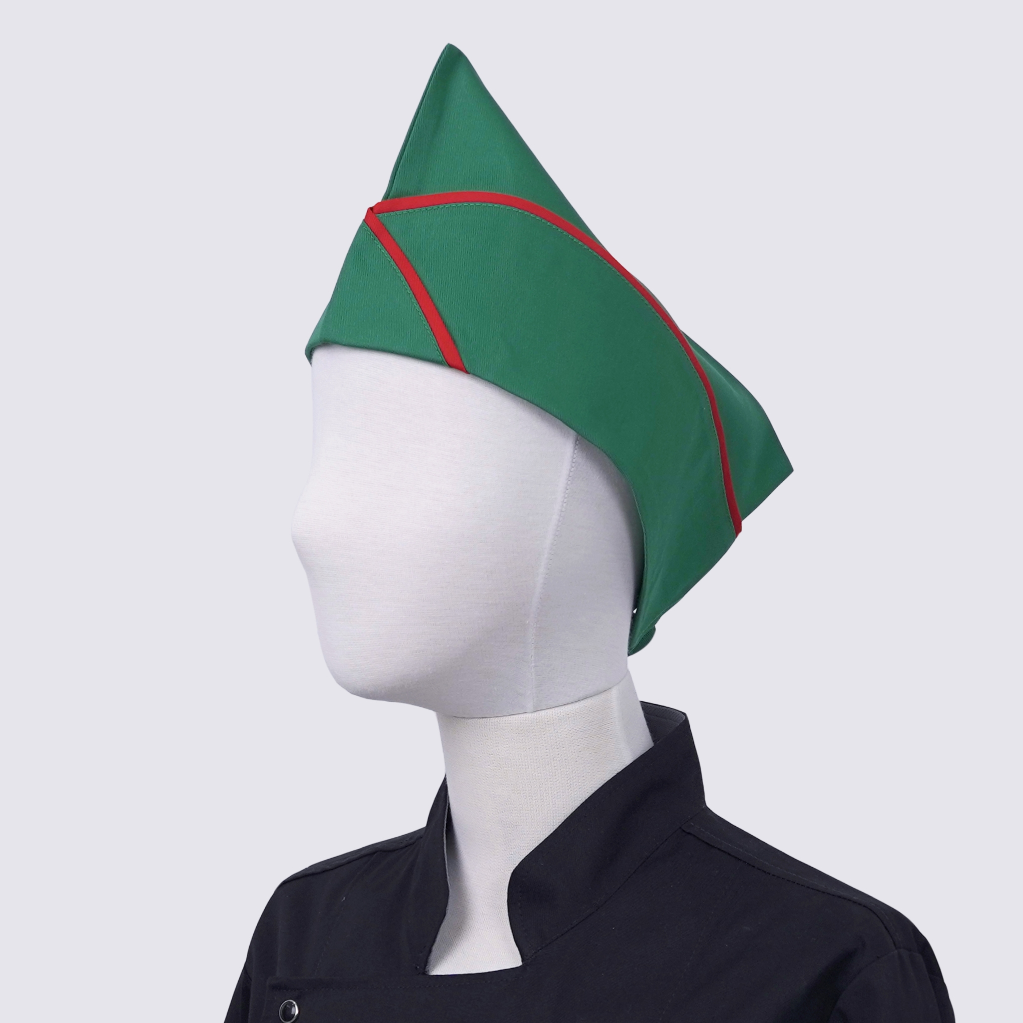 그린 레드 라인 헬로 모자