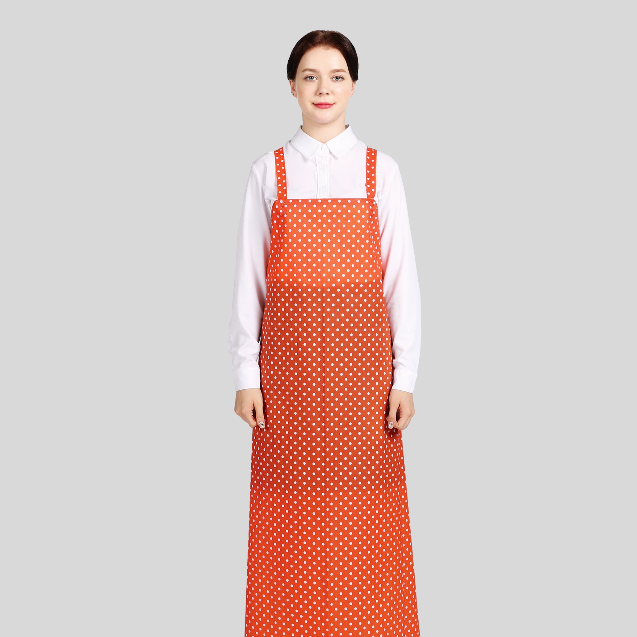 오렌지 우레탄 대형 유니도트 방수 H형 앞치마